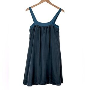 NWT Velvet by Graham & Spencer Emma Modal Silk Shift Sleeveless Midi Dress Teal